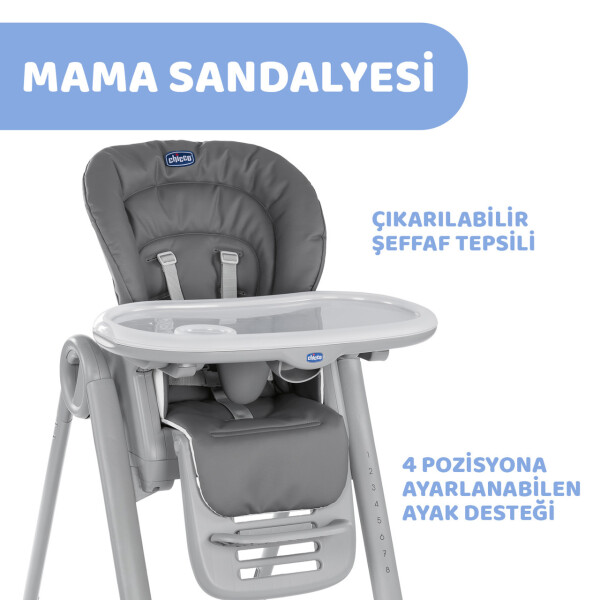 Chicco Polly Magic Mama Sandalyesi Dark Grey - 2