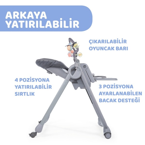 Chicco Polly Magic Relax Mama Sandalyesi Grey Melange - 2