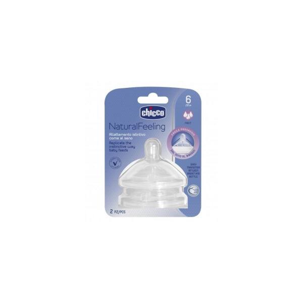 Chicco NaturalFeeling Biberon Emziği 6 Ay+ Hızlı Akış 2'Li - Chicco