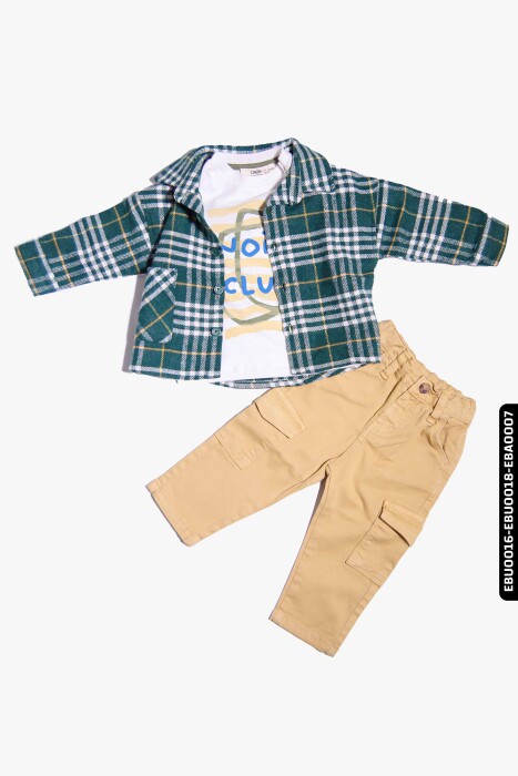 Erkek Bebek Kargo Pantolon 6-24 Ay 20013 Bej - 2