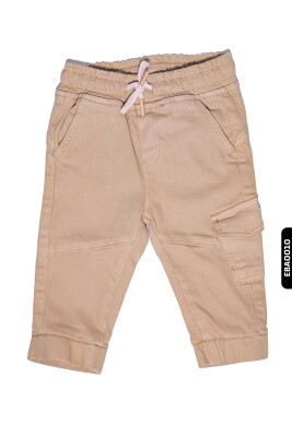 Erkek Bebek Renkli Dokuma Pantolon 6-24 Ay 20040 Taş Rengi - ÇİKOBY