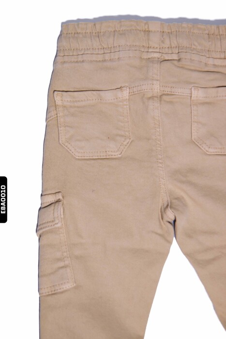 Erkek Bebek Renkli Dokuma Pantolon 6-24 Ay 20040 Taş Rengi - 6