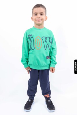 Erkek Çocuk Baskılı Eşofman Takım 3-7 Yaş 20284 Yeşil - Lacivert - ÇİKOBY