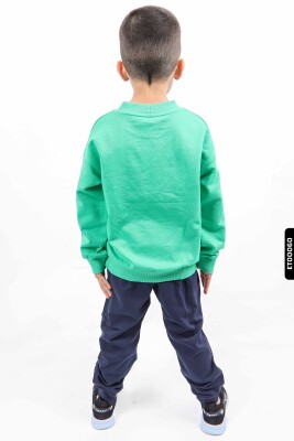 Erkek Çocuk Baskılı Eşofman Takım 3-7 Yaş 20284 Yeşil - Lacivert - 2