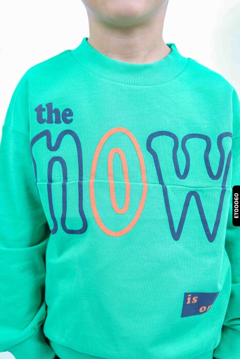 Erkek Çocuk Baskılı Eşofman Takım 3-7 Yaş 20284 Yeşil - Lacivert - 3