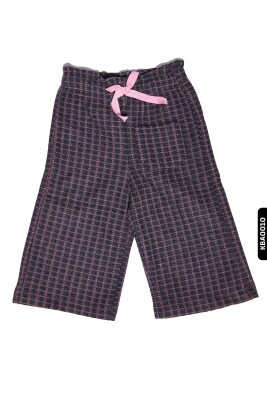 Kız Bebek Kareli Örme Pantolon 6-24 Ay 20525 Gri - ÇİKOBY