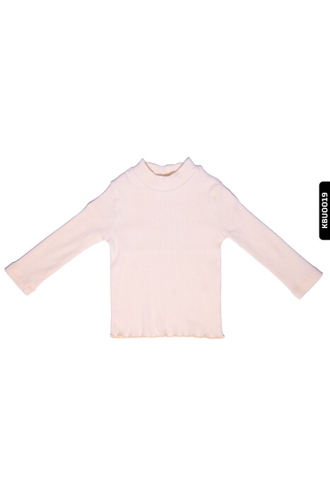 Kız Bebek Balıkçı Yaka Tishirt 6-24 Ay 20560 Krem - 1