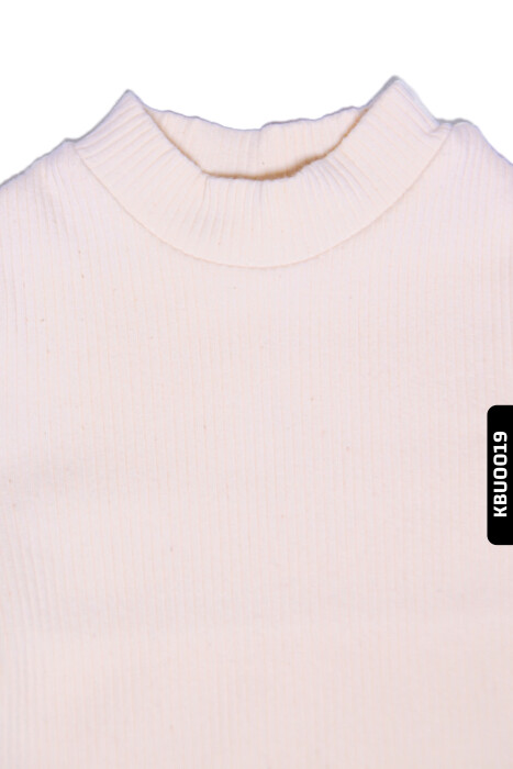 Kız Bebek Balıkçı Yaka Tishirt 6-24 Ay 20560 Krem - 7