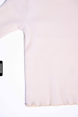 Kız Bebek Balıkçı Yaka Tishirt 6-24 Ay 20560 Krem - 8