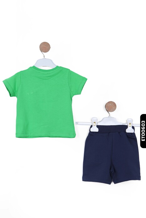 Erkek Çocuk Şort TAkım 6-24 AY 30097 Yeşil - Lacivert - 6