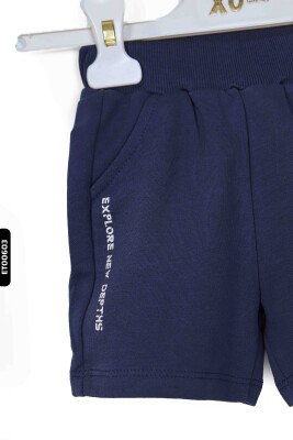 Erkek Çocuk Şort TAkım 6-24 AY 30097 Yeşil - Lacivert - 8