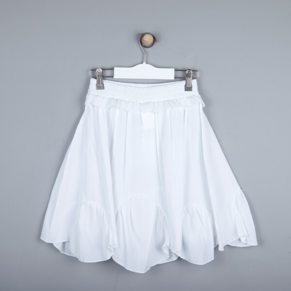 P-003627 (ck 8849) Kız Garson Etek 8-14 Yaş Beyaz - ÇİKOBY