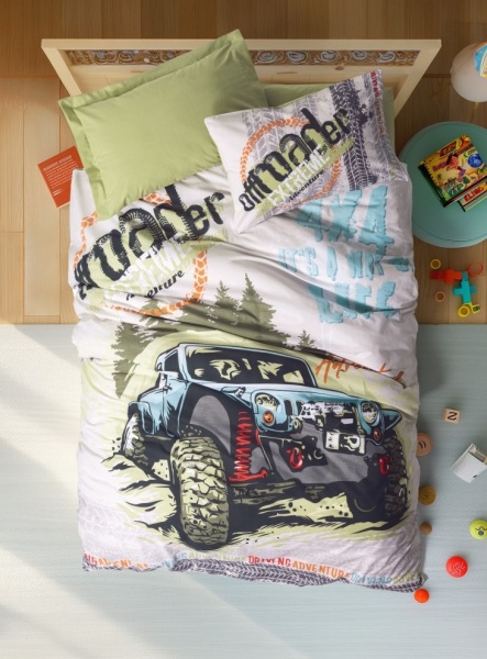 Cotton Box Junior Nevresim Takımı Tek Kişilik Adventure Yeşil - Cotton Box