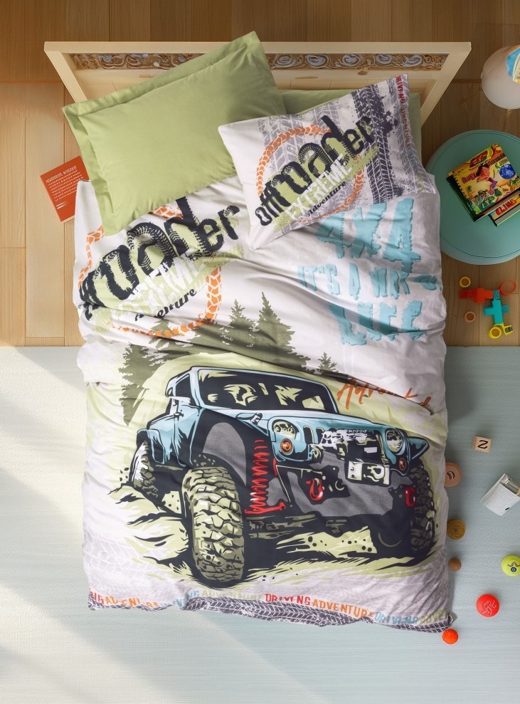 Cotton Box Junior Nevresim Takımı Tek Kişilik Adventure Yeşil - 1
