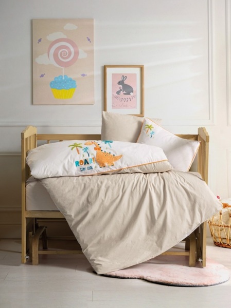 Cotton Box Punch Nakışlı Bebek Nevresim Takımı Kiddo - Cotton Box