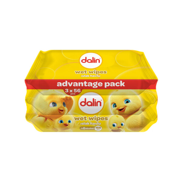 Dalin Islak Pamuk Havlu Mendil 3x56 - Dalin