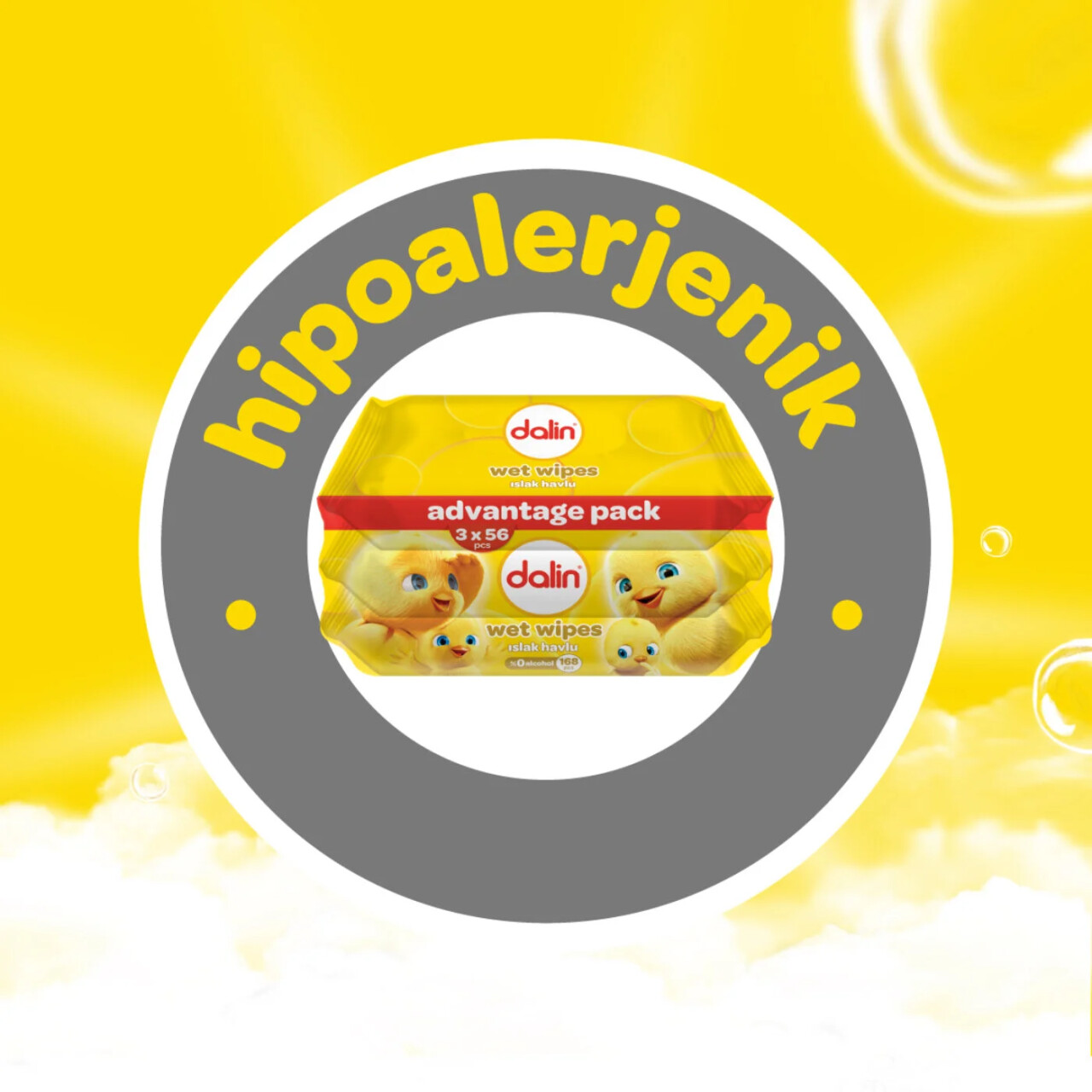 Dalin Islak Pamuk Havlu Mendil 3x56 - 4