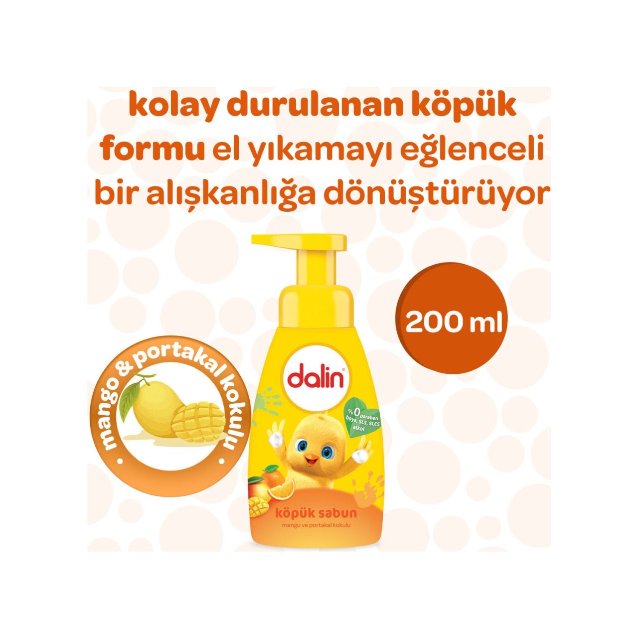 Dalin Köpük Sabun Mango ve Portakal Kokulu 200 ml - 2