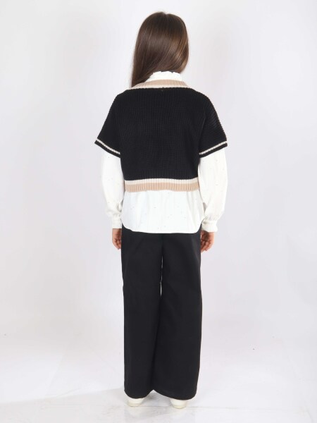 Kız Çocuk Elbise 9-14 Yaş 8802 Bej - 5