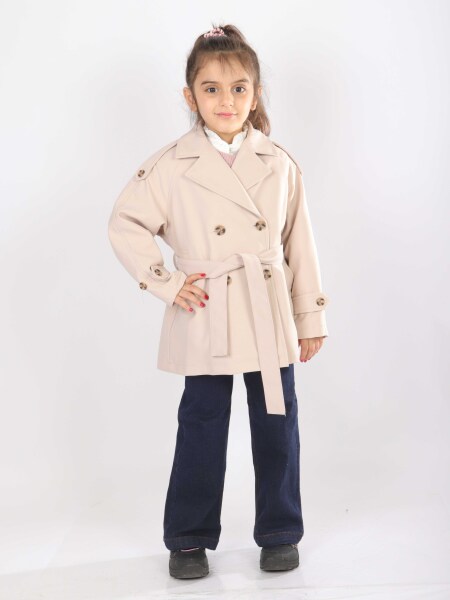 Kız Çocuk 4'lu Alt Üst Takım 6-10 Yaş 8806 Bej - Damasqino