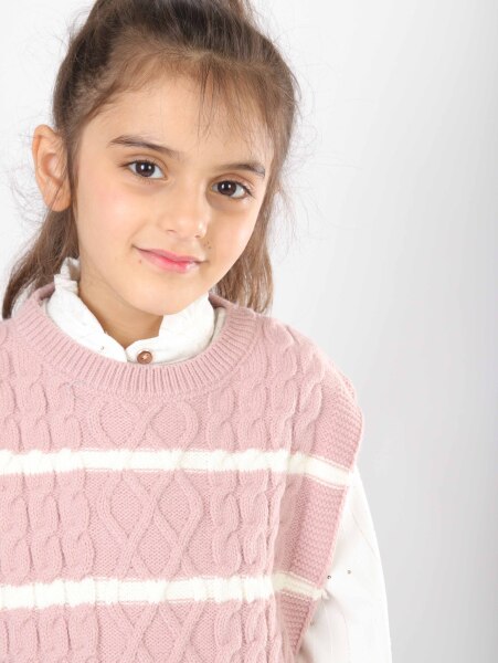 Kız Çocuk 4'lu Alt Üst Takım 6-10 Yaş 8806 Bej - 11