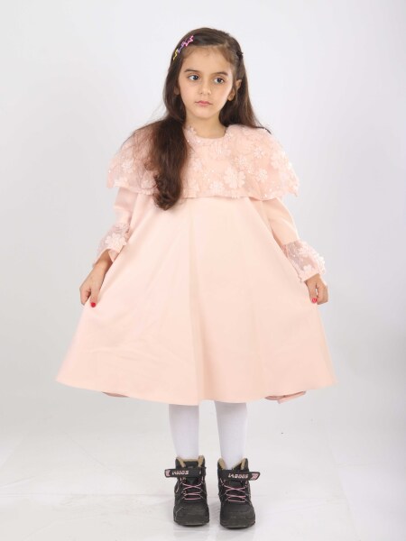 Kız Çocuk Elbise 6-10 Yaş 1620 Pembe - 4