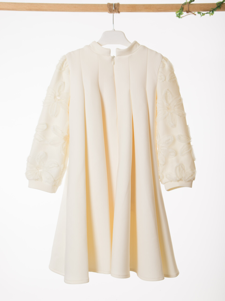 Kız Çocuk Elbise 4-8 Yaş 1605 Ekru - 5