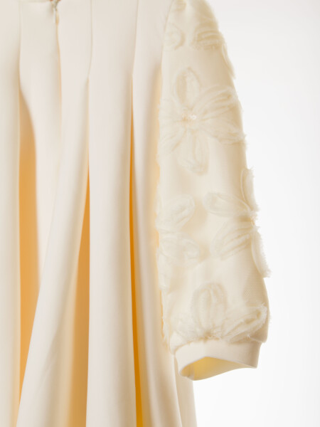 Kız Çocuk Elbise 4-8 Yaş 1605 Ekru - 6