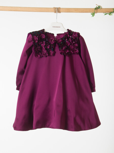 Kız Çocuk Elbise 1-5 Yaş 1675 Mor - 3