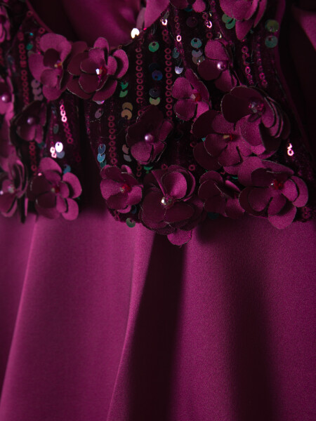 Kız Çocuk Elbise 1-5 Yaş 1675 Mor - 4