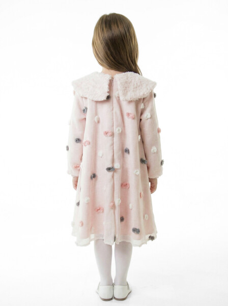 Kız Çocuk Elbise 6-10 Yaş 1681 Pembe - 2