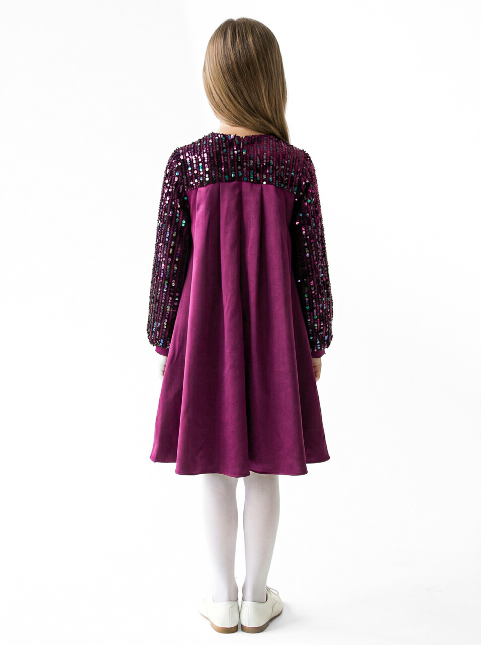 Kız Çocuk Elbise 6-10 Yaş 1662 Mor - 2