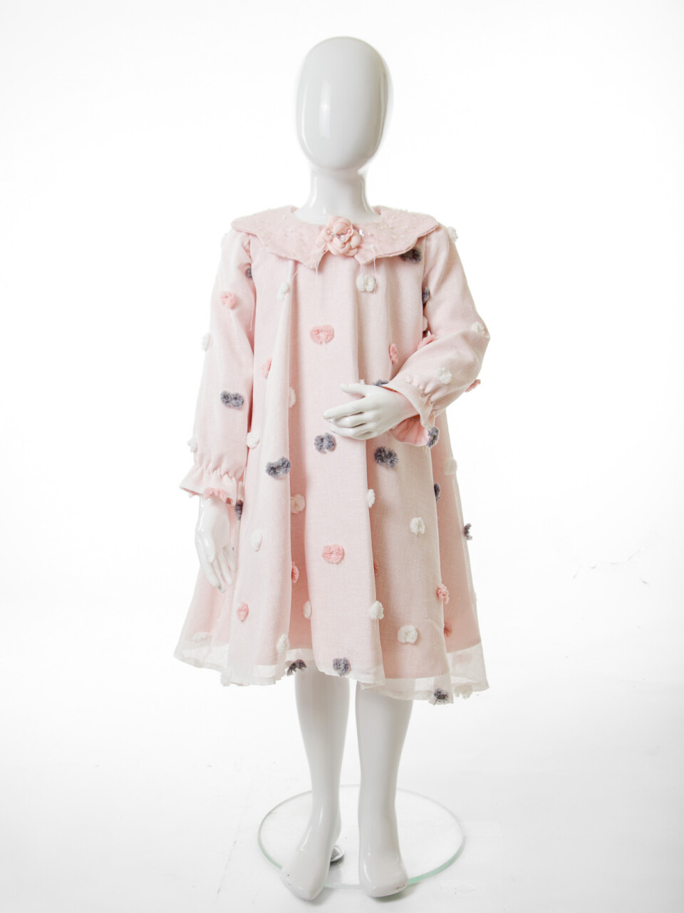 Kız Çocuk Elbise 1-5 Yaş 1688 Pembe - 3