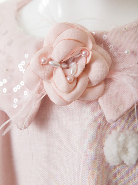 Kız Çocuk Elbise 1-5 Yaş 1688 Pembe - 5