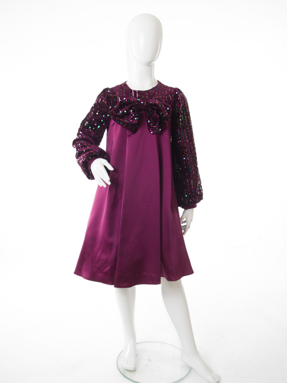 Kız Çocuk Elbise 6-10 Yaş 1662 Mor - 3