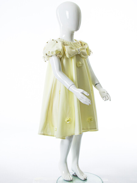 Kız Çocuk Yazlık Elbise 2-6 Yaş 1801 Sarı - 2