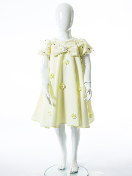 Kız Çocuk Yazlık Elbise 2-6 Yaş 1801 Sarı - 5