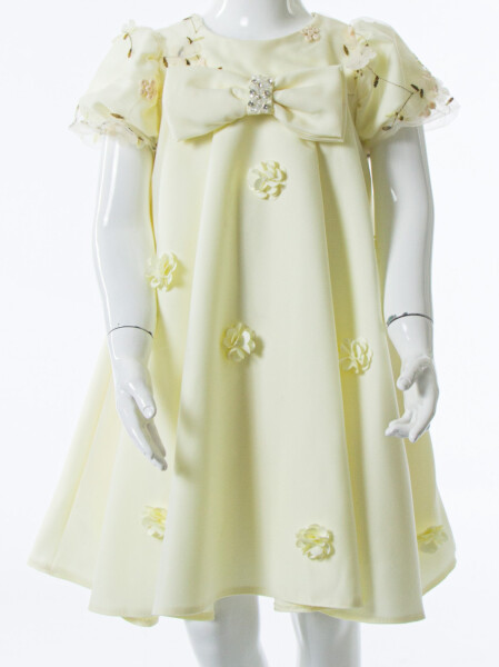 Kız Çocuk Yazlık Elbise 2-6 Yaş 1801 Sarı - 7