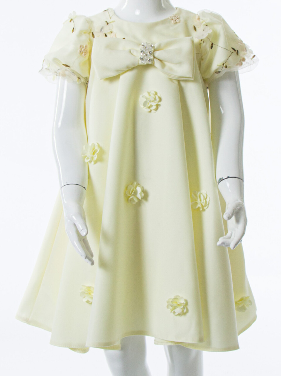 Kız Çocuk Yazlık Elbise 2-6 Yaş 1801 Sarı - 7