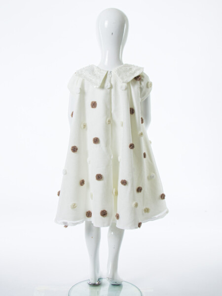 Kız Çocuk Yazlık Elbise 1-5 Yaş 1807 Beyaz - 5