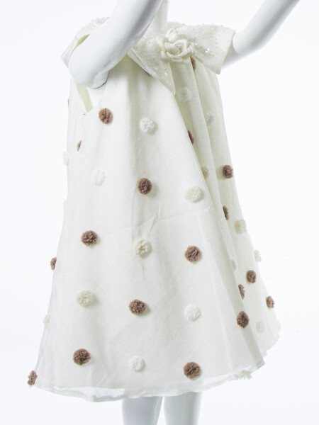 Kız Çocuk Yazlık Elbise 4-8 Yaş 1810 Beyaz - 5