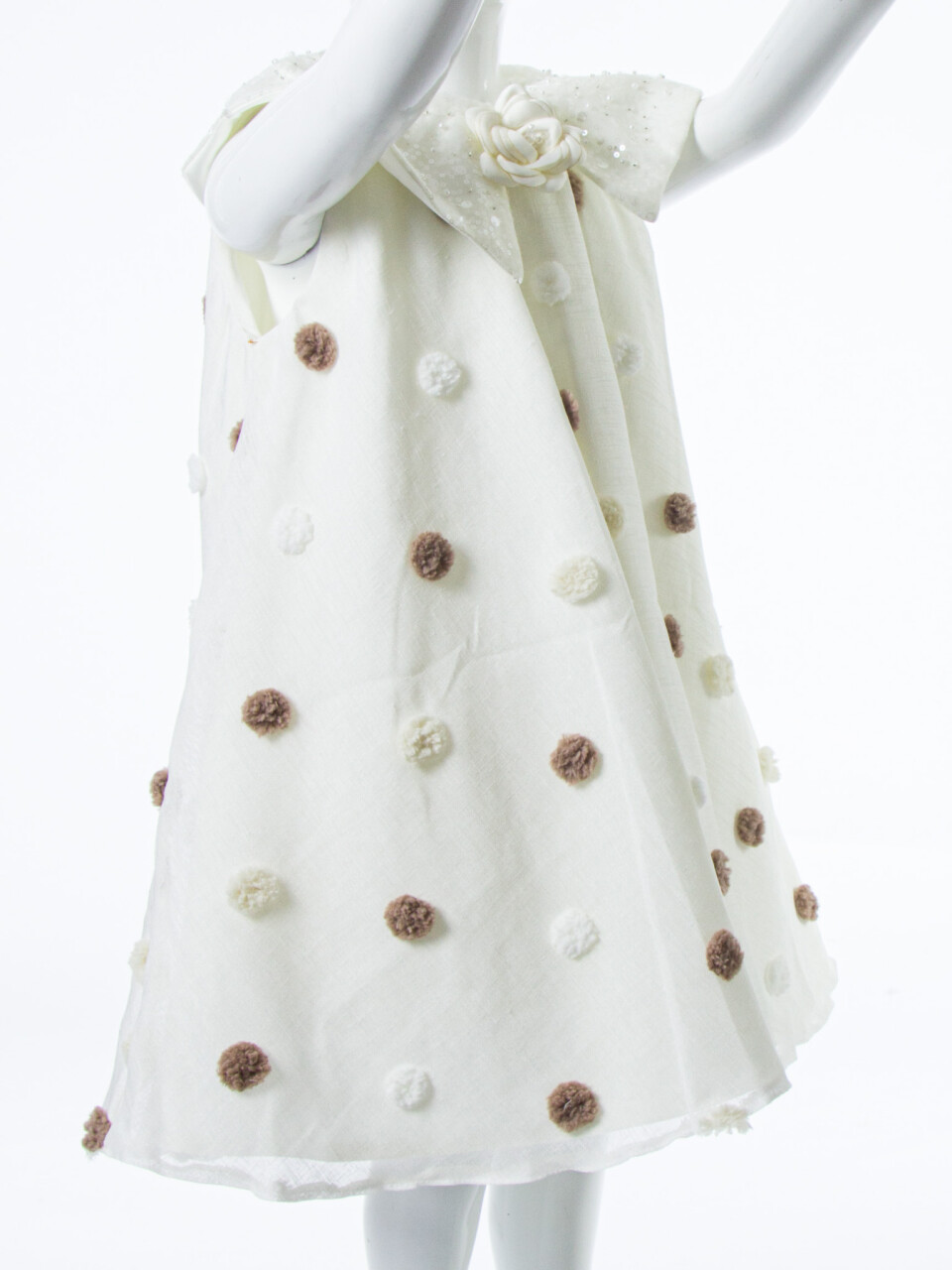 Kız Çocuk Yazlık Elbise 4-8 Yaş 1810 Beyaz - 5