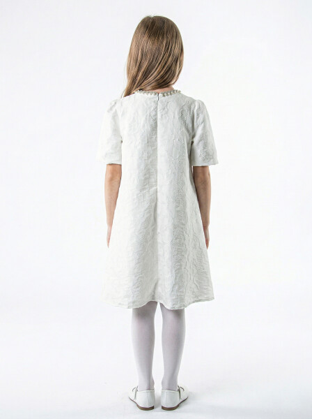 Kız Çocuk Yazlık Elbise 6-10 Yaş 7081 Beyaz - 2