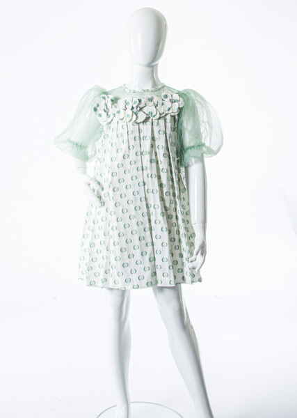 Kız Çocuk Yazlık Elbise 4-8 Yaş 7052 Ekru - Mint - 3