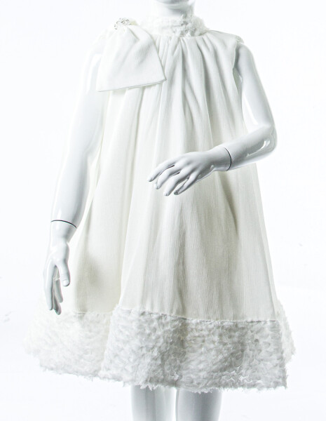 Kız Çocuk Yazlık Elbise 4-8 Yaş 1803 Beyaz - 3