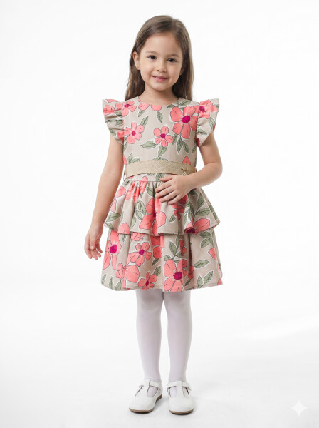 فستان صيفي للبنات، للأعمار من 2 إلى 6 سنوات، 6006 - Damasqino