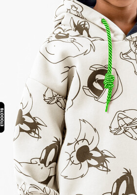 Erkek Çocuk Eşofman Takım 4-8 Yaş 7710 Ekru - Gri - 3