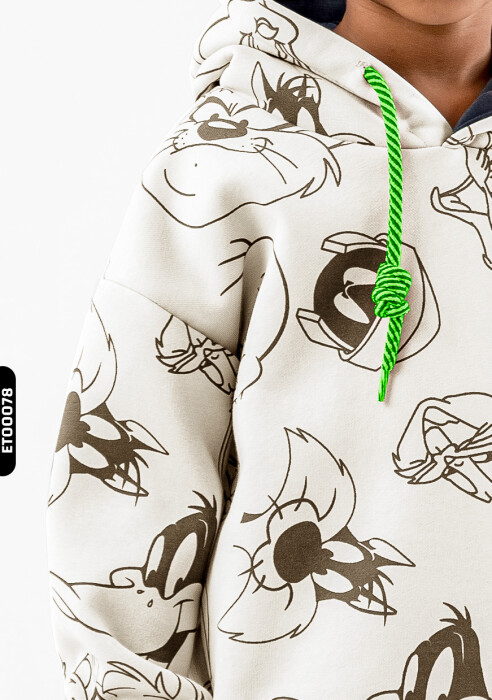 Erkek Çocuk Eşofman Takım 4-8 Yaş 7710 Ekru - Gri - 3