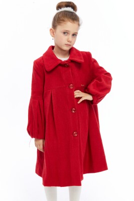 معطف بناتي من عمر 6 إلى 10 سنوات 6568 أحمر - 2
