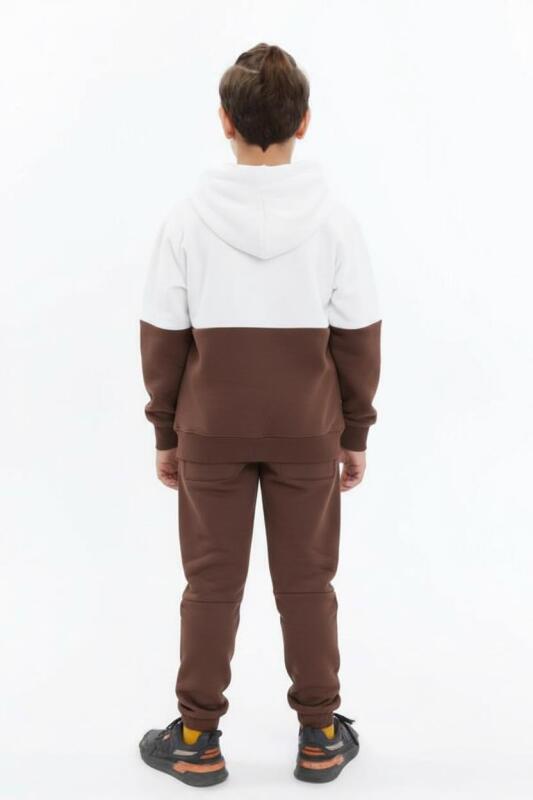 Erkek Çocuk Eşofman Takım 6-14 Yaş 1003 Kahve - 2